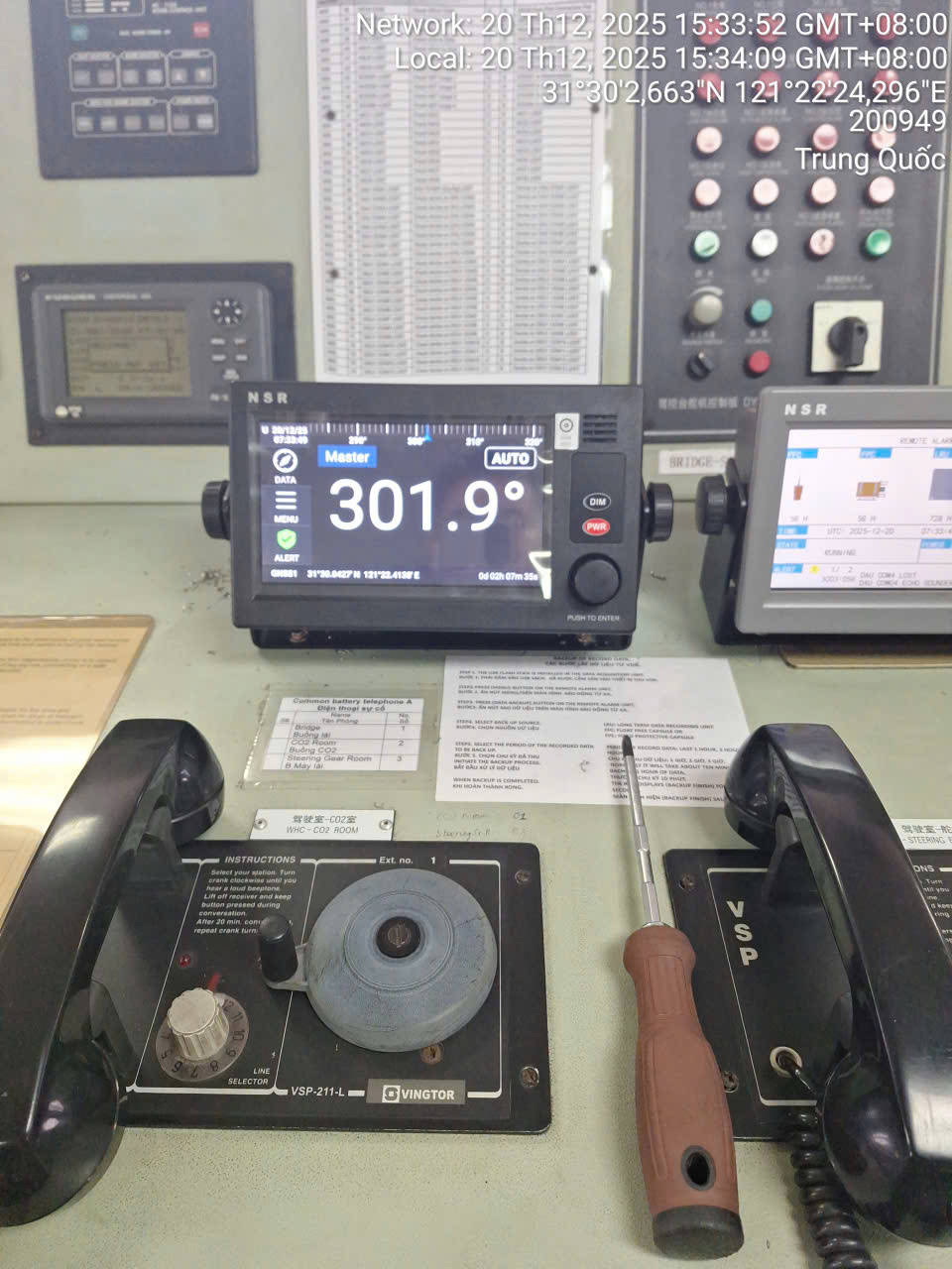 Lắp la bàn quang cho tàu Giang Minh