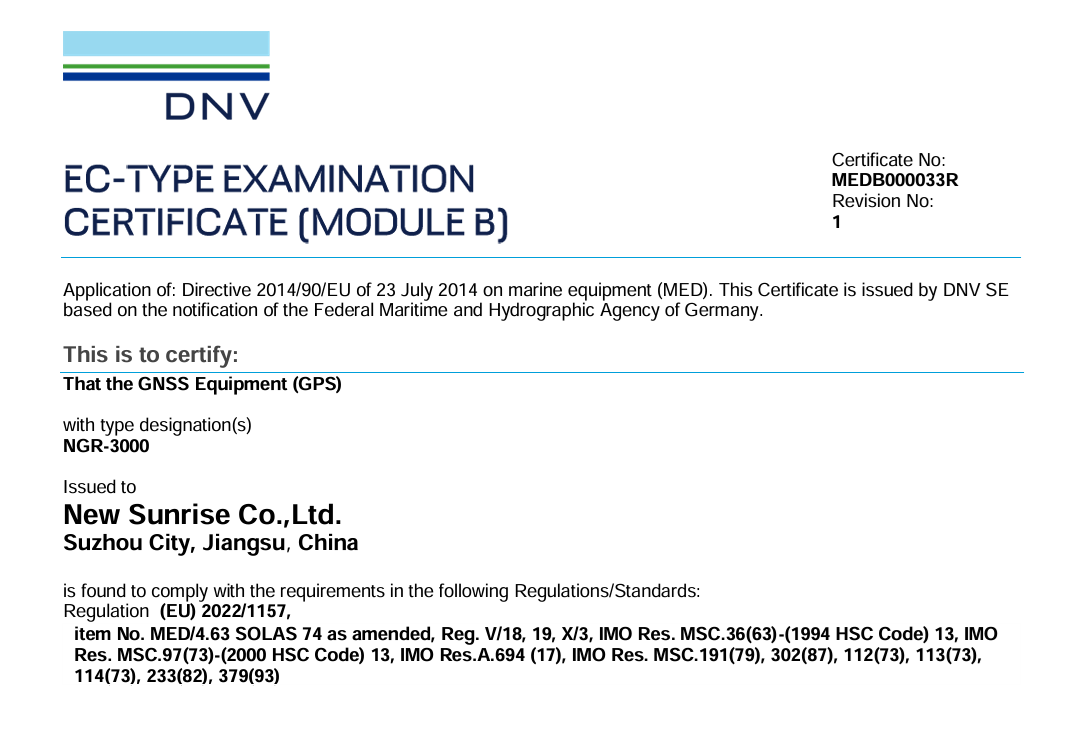 Chứng chỉ Đăng kiểm DNV